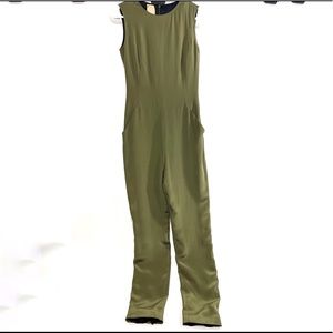 Pascal Millet Jewel-Neck Sleeveless Straight-Leg Belted Jumpsuit NWT